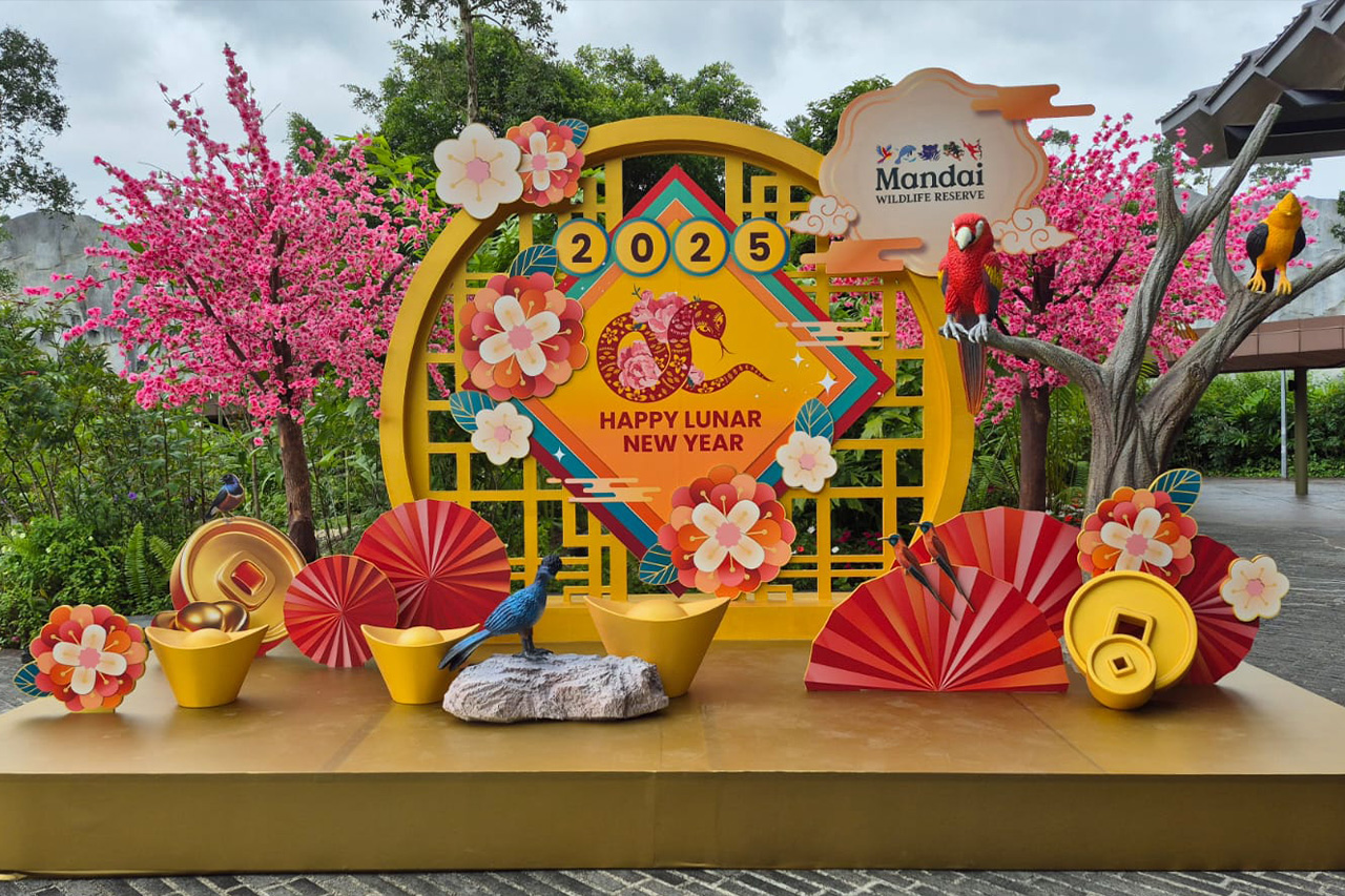 Mandai Wildlife Reserves Chinese New Year 2025 festive decorations 1
