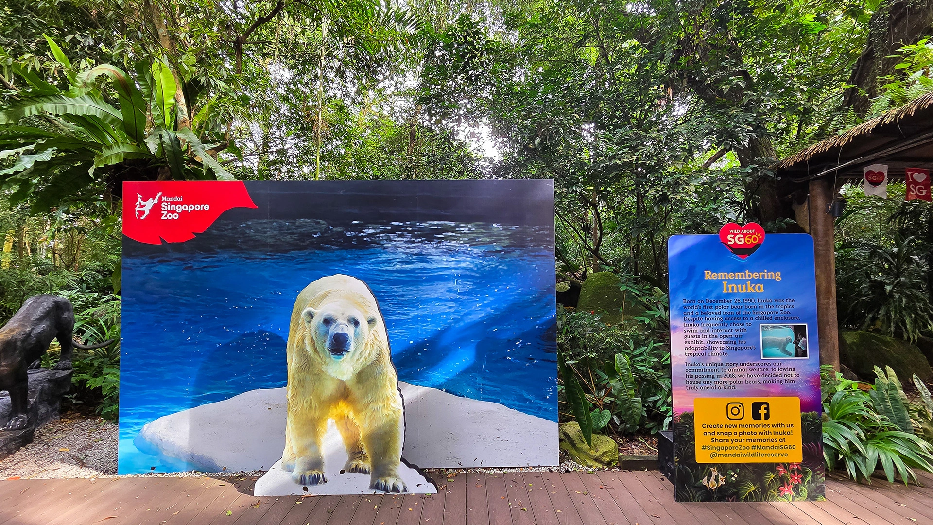 Mandai Wildlife Reserves Zoo Wild about SG60 Inuka photowall