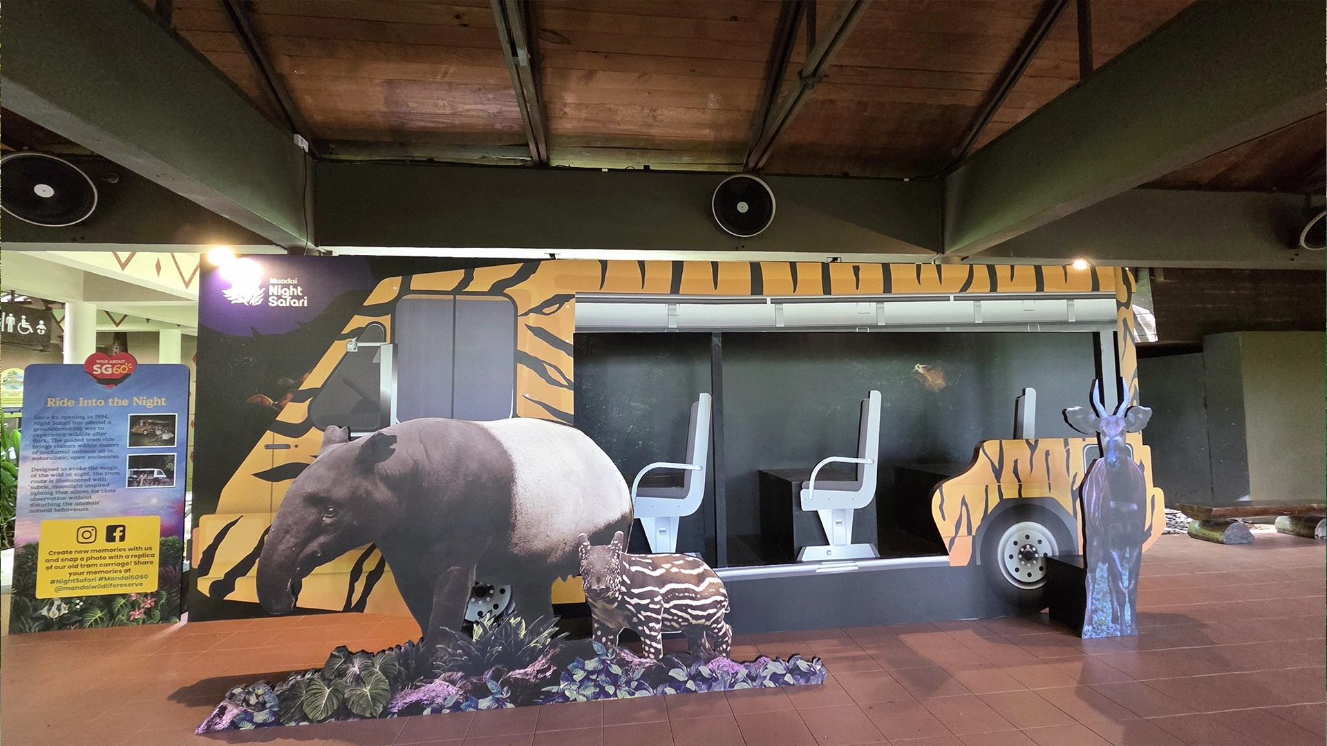 Mandai Wildlife Reserves Zoo Wild about SG60 night safari photowall