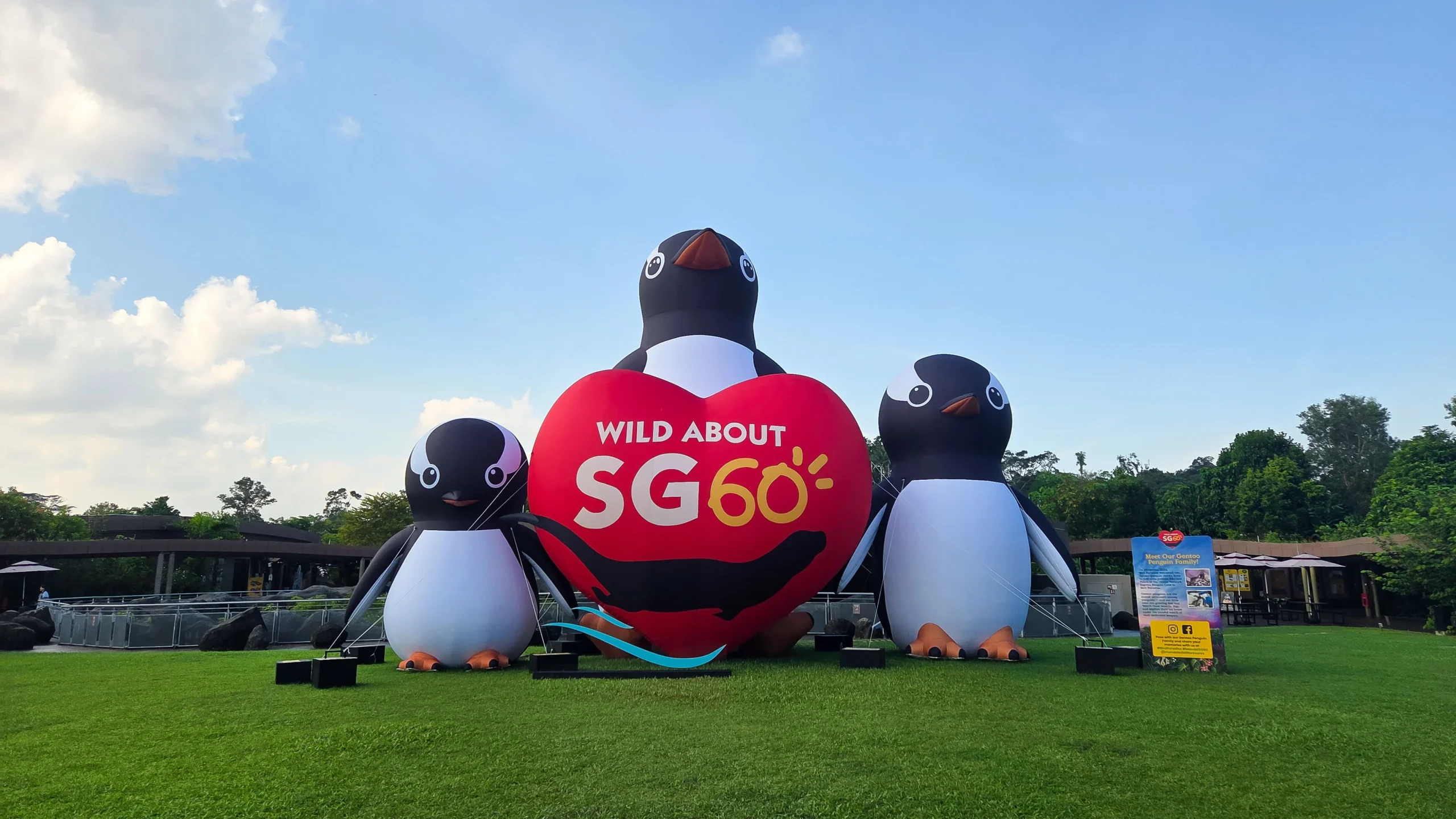 Mandai Wildlife Reserves Zoo Wild about SG60 penguin inflatable